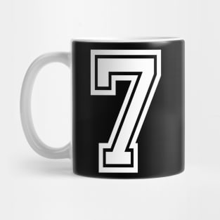 Numbers 7 for a sports team, group, or community Mug